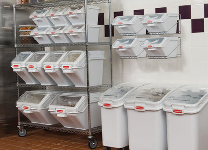 Rubbermaid Commercial Products ProSave Large Stack-able Ingredient Bins with Measuring Tool/Scoops