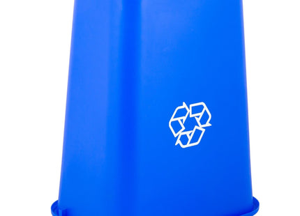 TableTop King 41 Qt. / 10 Gallon Blue Rectangular Recycling Wastebasket