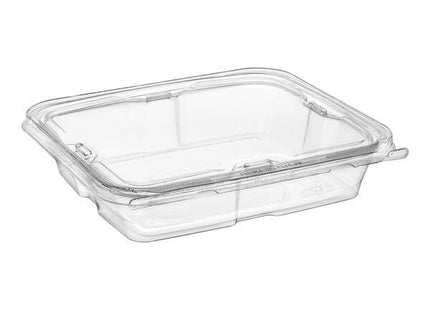 Glownary Inline Plastics Safe-T-Fresh Rectangular Container, Tamper-Resistant, Hinged with Flat Lid