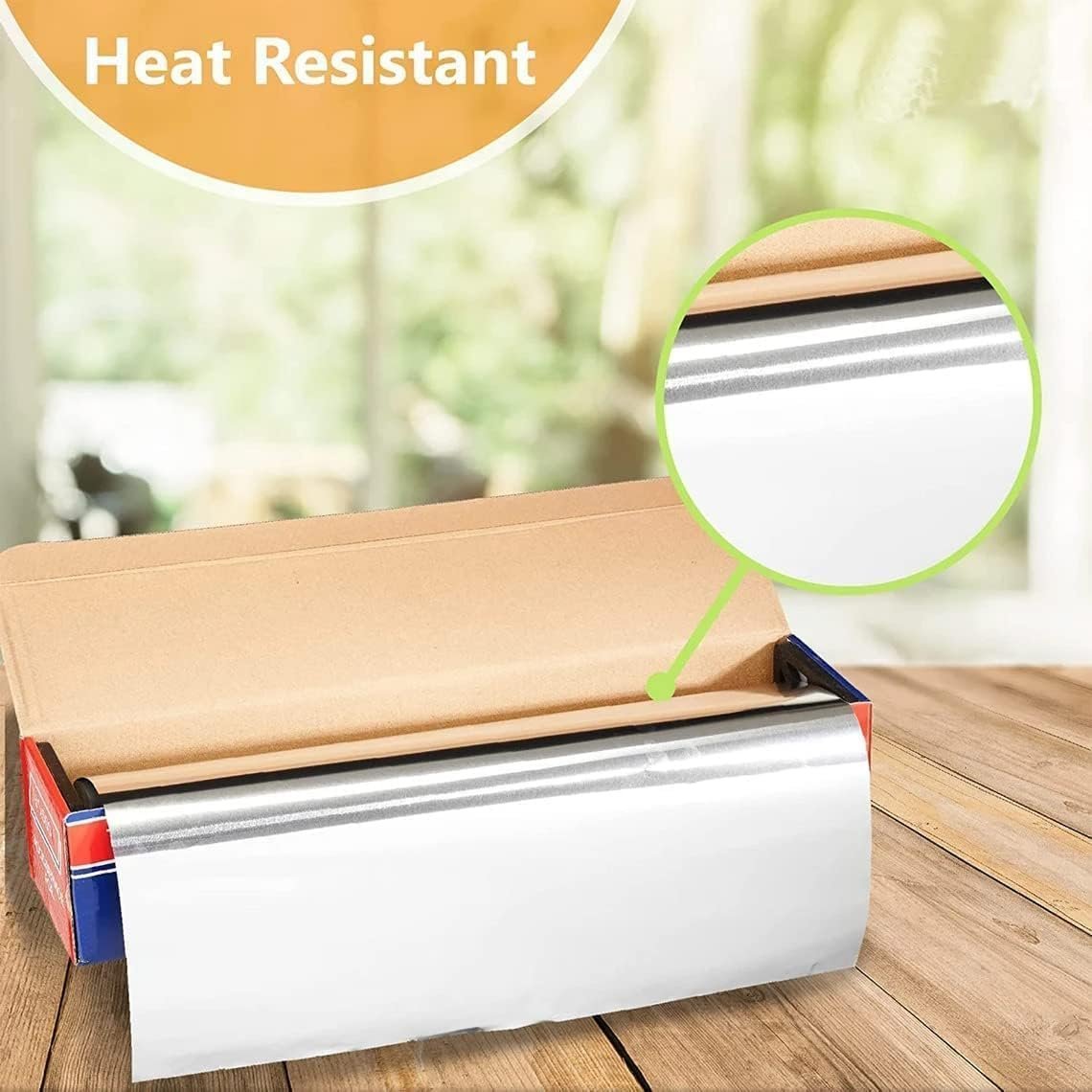 Heavy Duty Aluminum Foil 18" x 500 ft, 20 Microns Thick | Commercial Grade & Extra Thick, Strong Enough for Food Service Industry | VPack Brand
