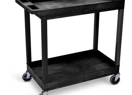 Luxor/H.Wilson EC11-B High Capacity Two Shelf Tub Cart, 4" Heavy Duty Casters, 34.25" Height, 35.25" Wide, 18" Length