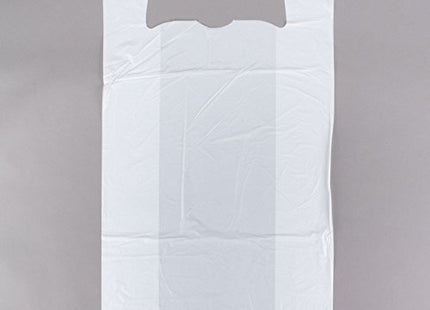 20" x 10" x 36" .71 Mil White Unprinted Plastic T-Shirt Bag - 250/Case