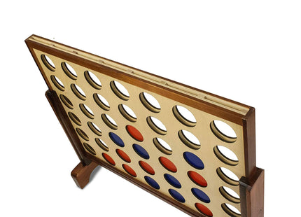 Giant 4 Connect in a Row with Carrying Case and Stained and Finished Legs and Frame