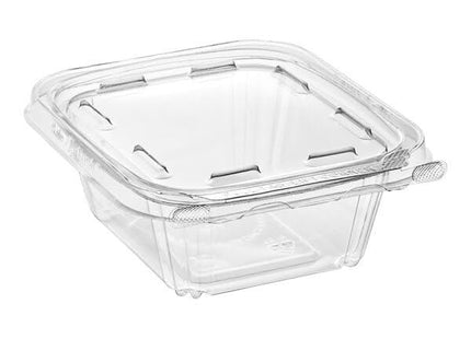 Glownary Inline Plastics Safe-T-Fresh Rectangular Container, Tamper-Resistant, Hinged with Flat Lid