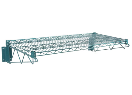 Commercial Epoxy Green Wire Shelving Wall Shelf 14 x 60 - NSF