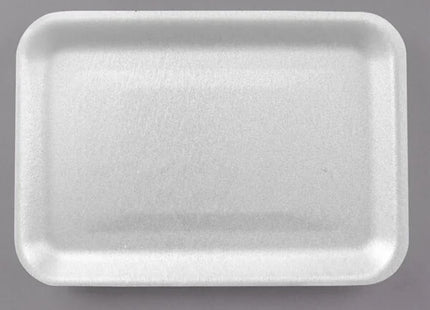 CKF 88103 2SW, #2S White Foam Meat Trays, Disposable Standard Supermarket Meat Poultry Frozen Food Trays, 500-Piece Bundle, 8 1/4" x 5 3/4" x 1/2"