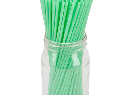 TableTop King 7 7/8" Green Unwrapped Collins Straw - 5000/Case