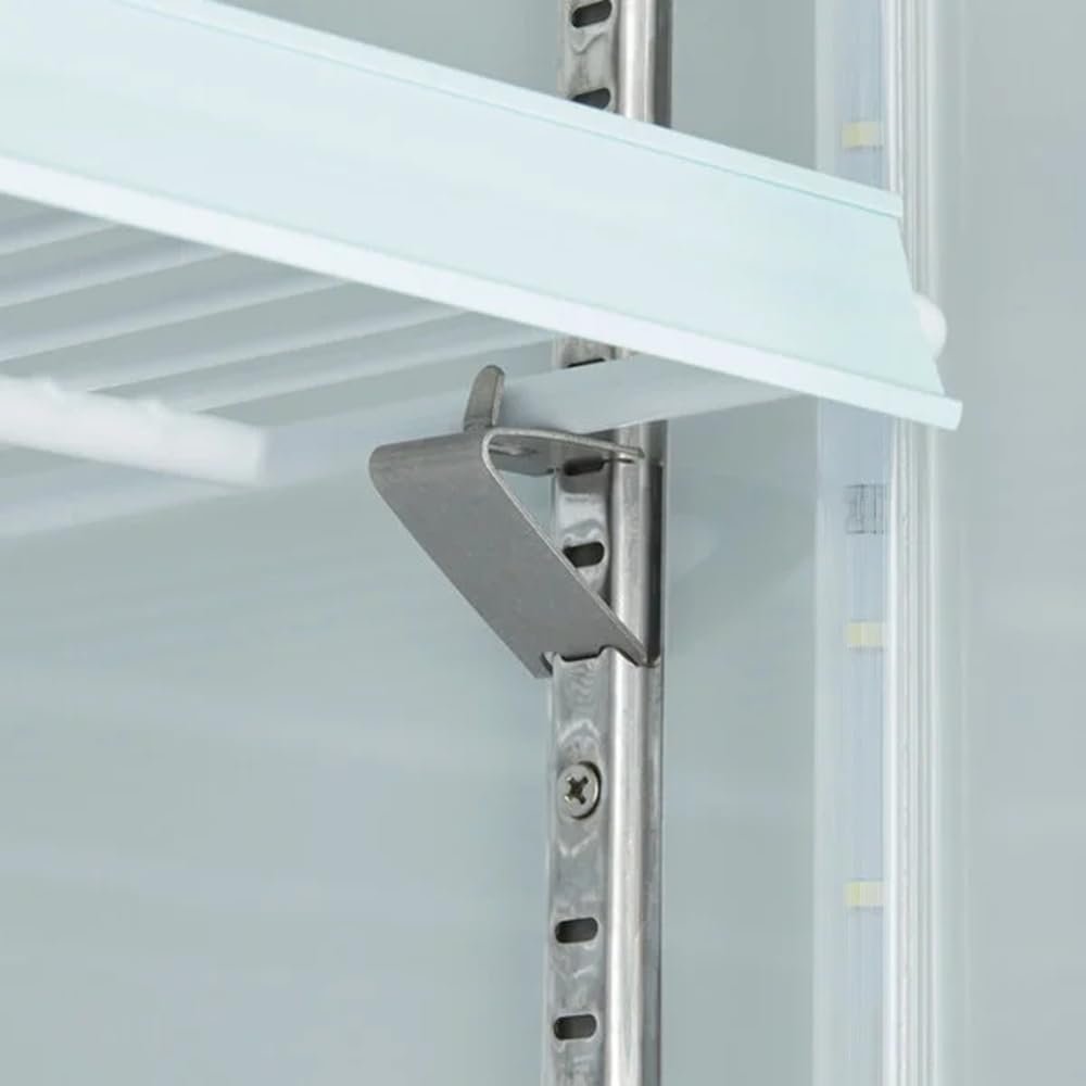 Glass Door Merchandiser Refrigerator, 53 inch, Black, LED Lighting, Swing Door