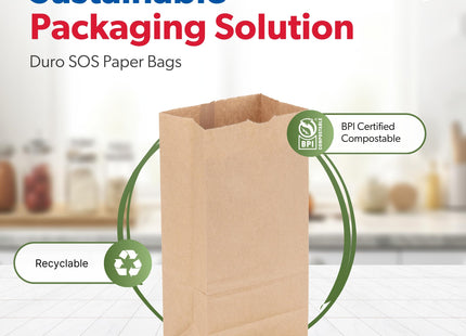 Duro Bag Dubl Life SOS Recycled Kraft FSC (500 Pack)