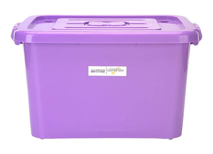 TableTop King M33064 16 1/2" x 14 1/8" x 11 1/8" Purple Allergen-Safe Storage Tote with Lid