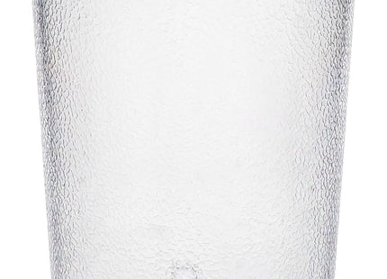 Carlisle FoodService Products Stackable Tumbler Plastic Tumbler with Pebbled Exterior for Restaurants, Catering, Kitchens, Plastic, 16 Ounces, Clear