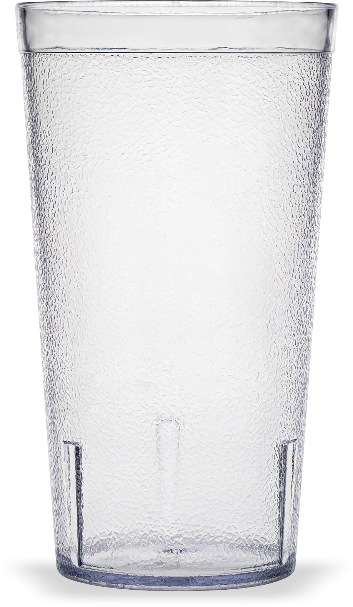 Carlisle FoodService Products Stackable Tumbler Plastic Tumbler with Pebbled Exterior for Restaurants, Catering, Kitchens, Plastic, 16 Ounces, Clear