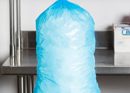 a2zchef Blue Heavy Duty Plastic Ice Bags with Twist Ties Wholesale Bulk - 1000/Case (10 Lbs)