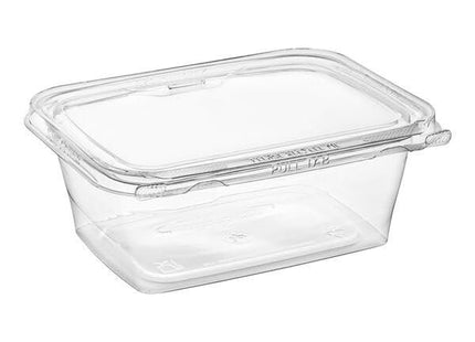 Glownary Inline Plastics Safe-T-Fresh Rectangular Container, Tamper-Resistant, Hinged with Flat Lid