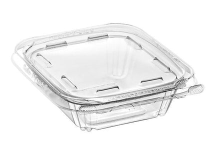 Glownary Inline Plastics Safe-T-Fresh Rectangular Container, Tamper-Resistant, Hinged with Flat Lid
