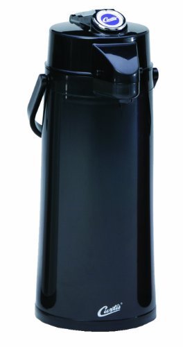 Wilbur Curtis Thermal Dispenser Air Pot, 2.2L S.S. Body Glass Liner Lever Pump - Commercial Airpot Pourpot Beverage Dispenser