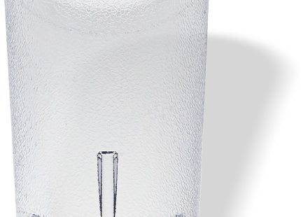Carlisle FoodService Products Stackable Tumbler Plastic Tumbler with Pebbled Exterior for Restaurants, Catering, Kitchens, Plastic, 16 Ounces, Clear