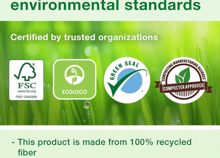 Tork-E Multifold Hand Towel, Natural, 100% recycled, FSC certified, Compatible with H2 Dispensers, 16 packs x 250 sheets (MK520A), Made in the USA