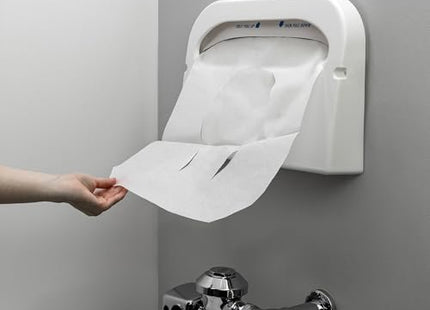 HOSPECO Discreet Seat Half-Fold Toilet Seat Covers, 14.25 X 16.5, White, 250/pack, 20 Packs/carton