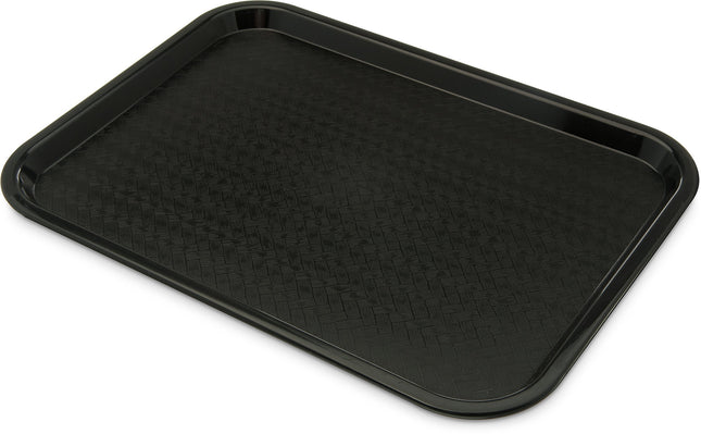 Carlisle FoodService Products Cafe Fast Food Cafeteria Tray with Patterned Surface for Cafeterias, Fast Food, and Dining Room Red, (Pack of 24)