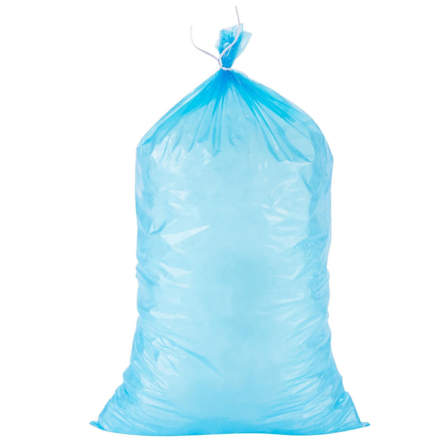 a2zchef Blue Heavy Duty Plastic Ice Bags with Twist Ties Wholesale Bulk - 1000/Case (10 Lbs)
