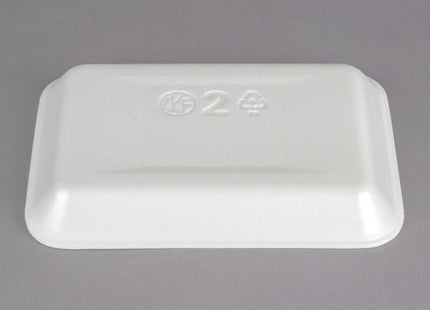 CKF 88102 2SW, #2S White Foam Meat Trays, Disposable Standard Supermarket Meat Poultry Frozen Food Trays, 500-Piece Bundle, 8 1/4" x 5 3/4" x 3/4"