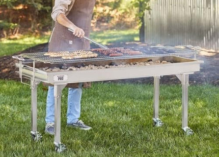 Backyard Pro CHAR60SS 60" Stainless Steel Charcoal Grill with Removable Legs and Cover