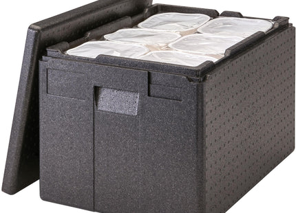 Cambro GoBox Insulated Lightweight Thermal Hot Box and Food Pan Carrier (12 Inch Deep) - Hotbox and Food Warmer for Catering & Transport - Top Load (Gray)