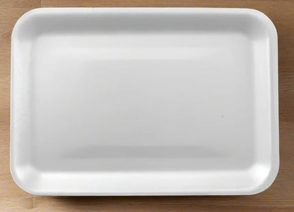 CKF 88103 2SW, #2S White Foam Meat Trays, Disposable Standard Supermarket Meat Poultry Frozen Food Trays, 500-Piece Bundle, 8 1/4" x 5 3/4" x 1/2"
