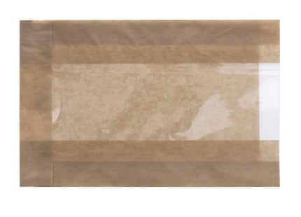 EcoCraft Kraft Paper Single Serve Window Bag - 5" L x 1 1/2 D x 7" H