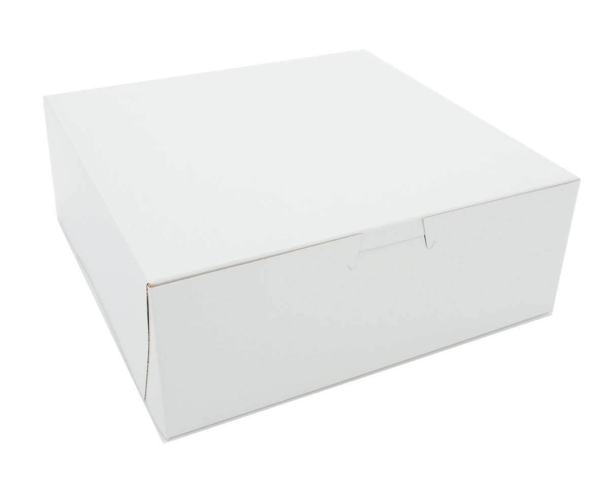 SCT White One-Piece Non-Window Bakery Boxes, 8 x 4 x 4, White, Paper, 250/Carton