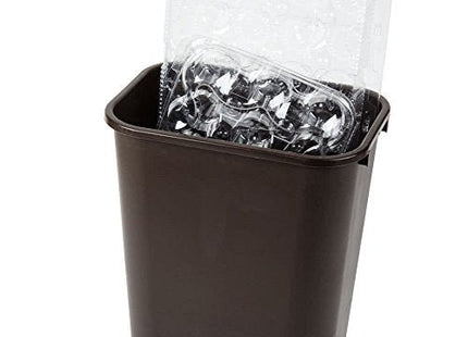 TableTop King 2818BN 28 Qt. / 7 Gallon Brown Rectangular Wastebasket
