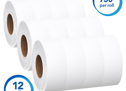 Scott Professional Essential Extra Soft Jumbo Roll Bulk Toilet Paper (07304), 2-Ply, White (12 Rolls at 750' Each, 9,000'/Case)