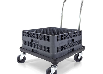 Dolly for Dish Rack and Glass Rack | 31" Handle | 250 lbs. max Capacity | Gray