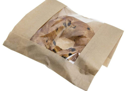 EcoCraft Kraft Paper Single Serve Window Bag - 5" L x 1 1/2 D x 7" H