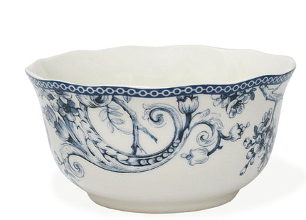 222 Fifth Adelaide 16-Piece Square Floral Dinnerware Set – Service for 4, Porcelain Plates & Bowls, for Everyday Dining & Entertainment, Microwave & Dishwasher Safe, Chip Resistant