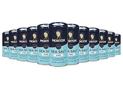 Morton All Purpose Sea Salt, Fine, 4.4 Ounce (Pack of 12)