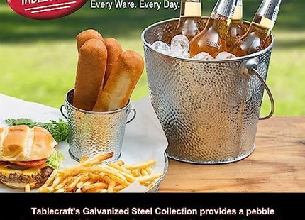 Tablecraft Galvanized Serving Tray, Steel Metal Dinner Food Platter