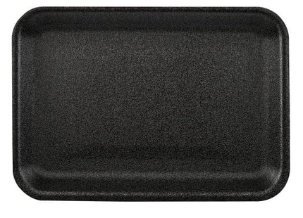 CKF 87803 2SB, #2S Black Foam Meat Trays, Disposable Standard Supermarket Meat Poultry Frozen Food Trays, 500-Piece Bundle, 8 1/4" x 5 3/4" x 1/2"