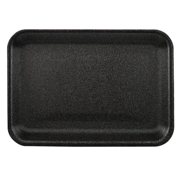 CKF 87803 2SB, #2S Black Foam Meat Trays, Disposable Standard Supermarket Meat Poultry Frozen Food Trays, 500-Piece Bundle, 8 1/4" x 5 3/4" x 1/2"