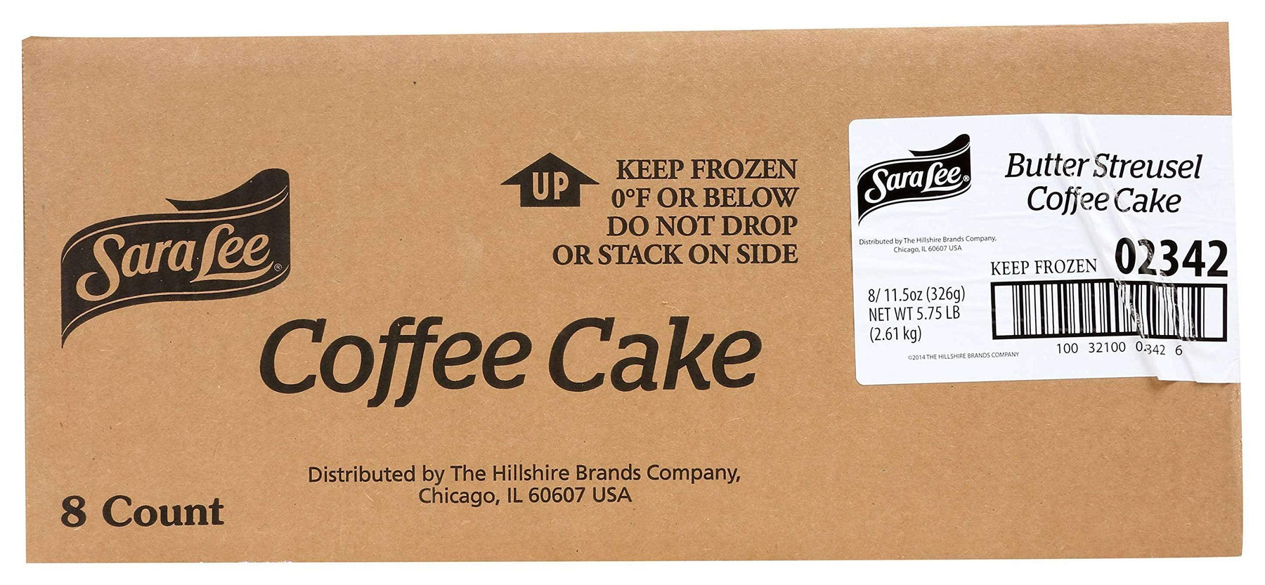 Sara Lee Butter Streusel Coffee Cake, 11.5 oz. 8 per case