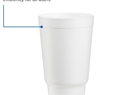 Dart 32AJ20 32 Oz Insulated Foam Cup, Polystyrene, White (Pack of 400)