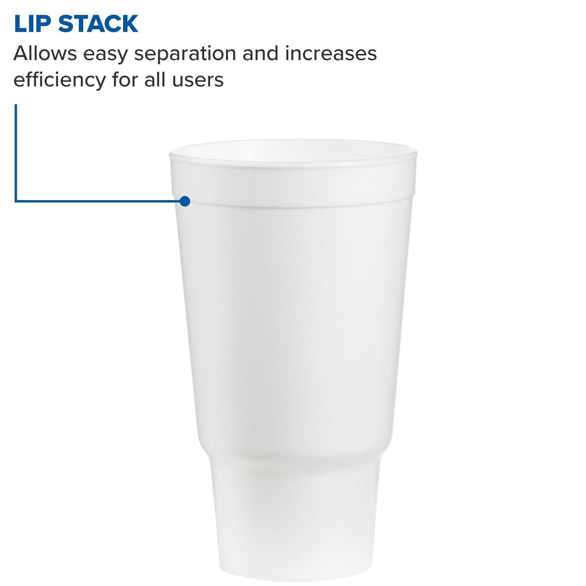 Dart 32AJ20 32 Oz Insulated Foam Cup, Polystyrene, White (Pack of 400)