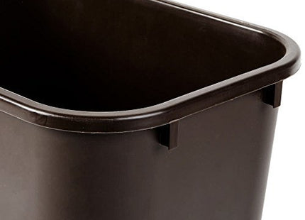 TableTop King 2818BN 28 Qt. / 7 Gallon Brown Rectangular Wastebasket