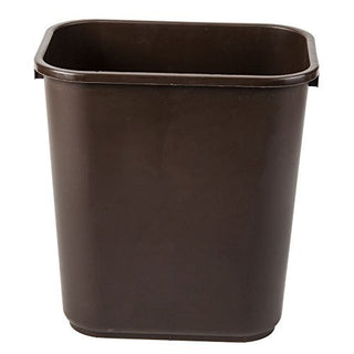 TableTop King 2818BN 28 Qt. / 7 Gallon Brown Rectangular Wastebasket