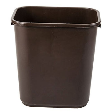 TableTop King 2818BN 28 Qt. / 7 Gallon Brown Rectangular Wastebasket