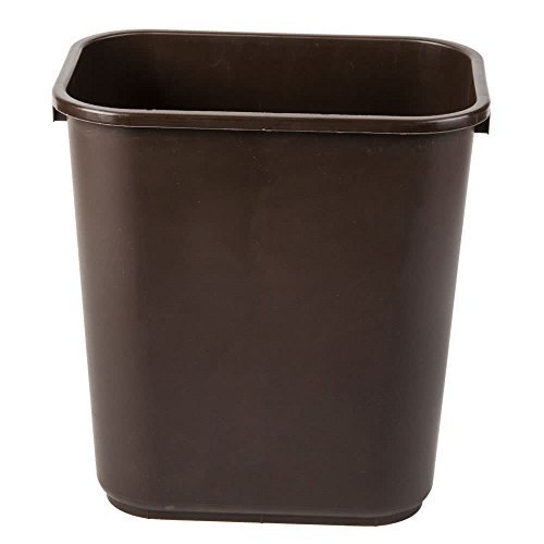 TableTop King 2818BN 28 Qt. / 7 Gallon Brown Rectangular Wastebasket