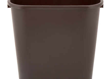 TableTop King 28 Qt. / 7 Gallon Brown Rectangular Wastebasket