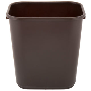 TableTop King 28 Qt. / 7 Gallon Brown Rectangular Wastebasket