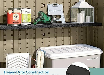 Suncast Horizontal Shed Shelf Kit, Space-Saving Shelf for Horizontal Outdoor Storage Sheds, 50" W x 10.25" D x 1.25" H, Black